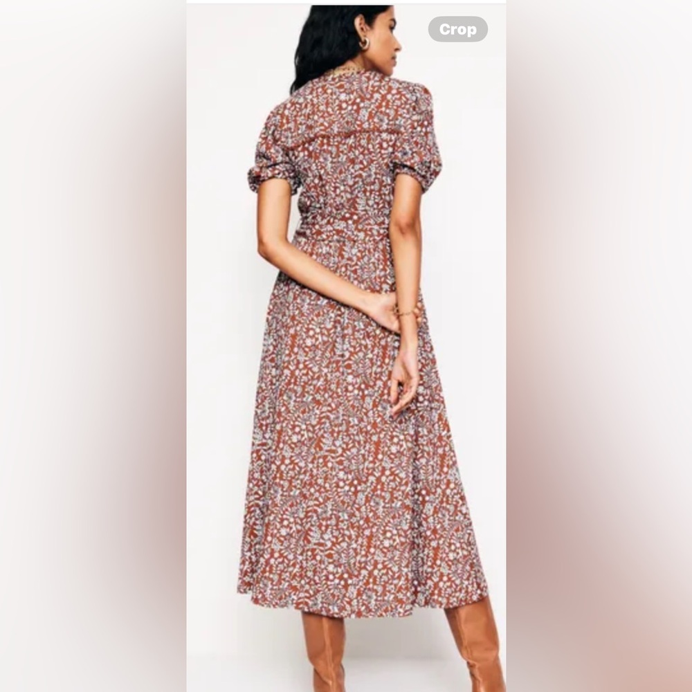Boden Trim Smock Detail Dress size 10 - Picture 4 of 5